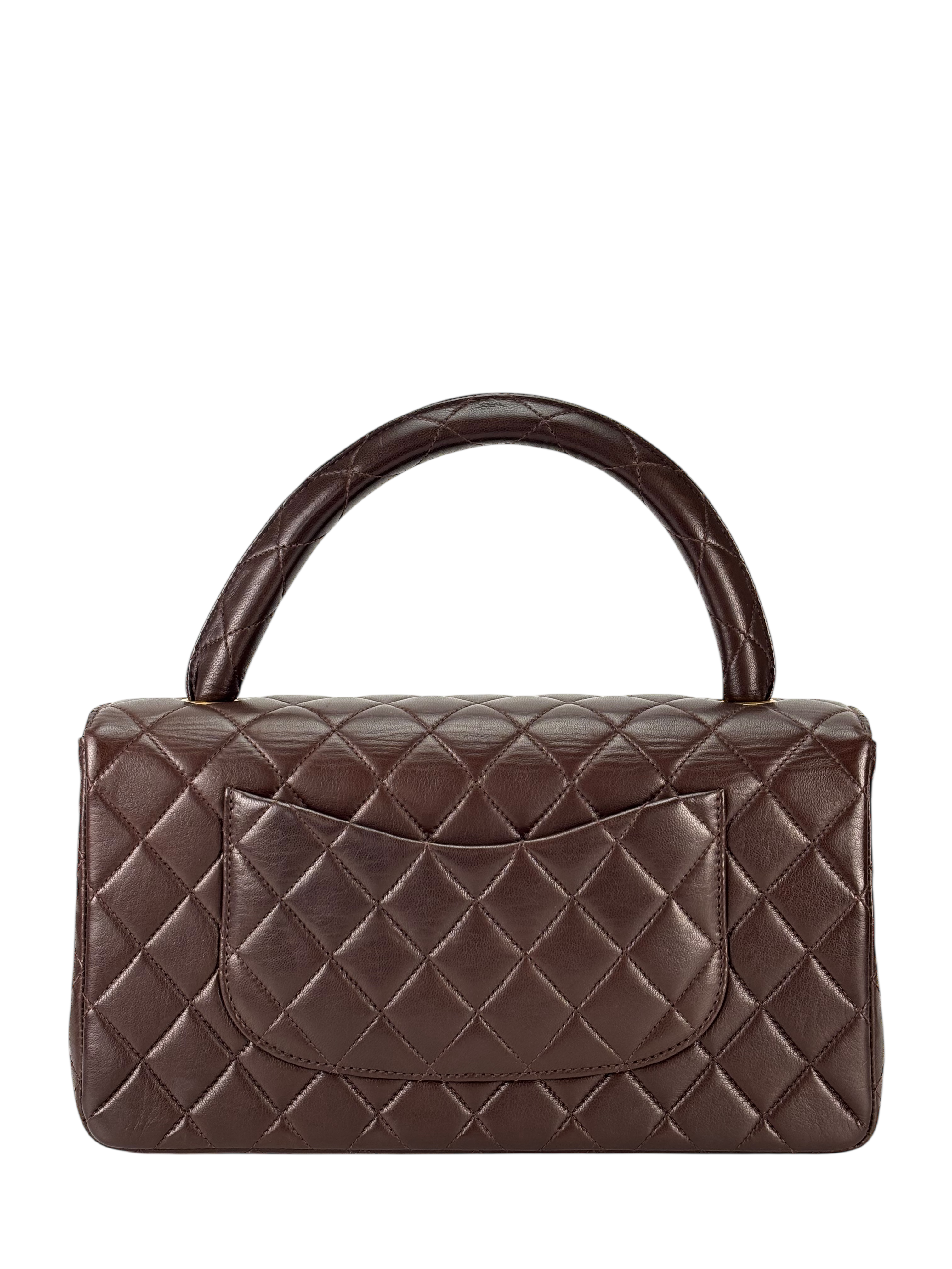 CHANEL - Medium Parkbrown Lambskin Classic Single Flap Handbag 