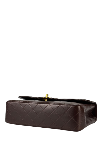 CHANEL - Medium Parkbrown Lambskin Classic Single Flap Handbag 