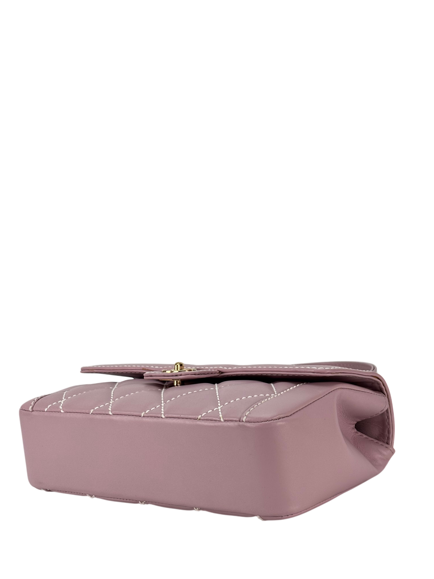 CHANEL - Pink Purple Calfskin Wild Stitch Handbag