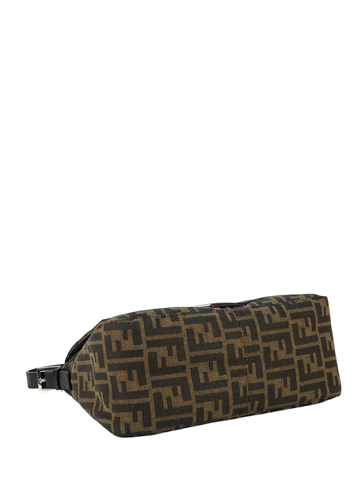 FENDI - Brown Zucca Mamma Baguette Handbag Silver Hardware