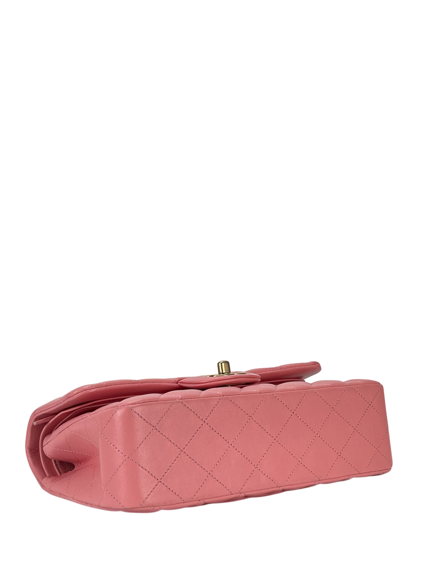 CHANEL - Small Classic Double Flap Bag Pink Gold Hardware (CF23)