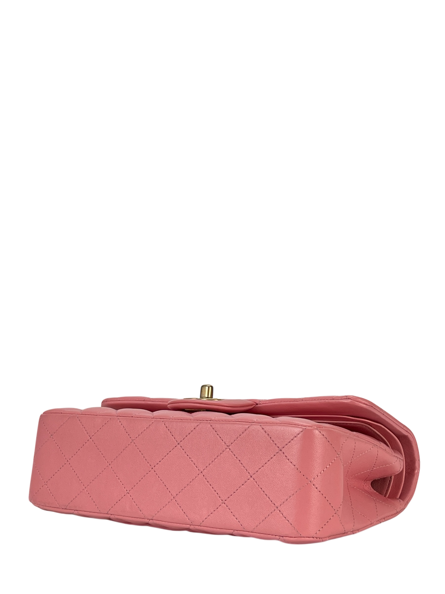 CHANEL - Small Classic Double Flap Bag Pink Gold Hardware (CF23)