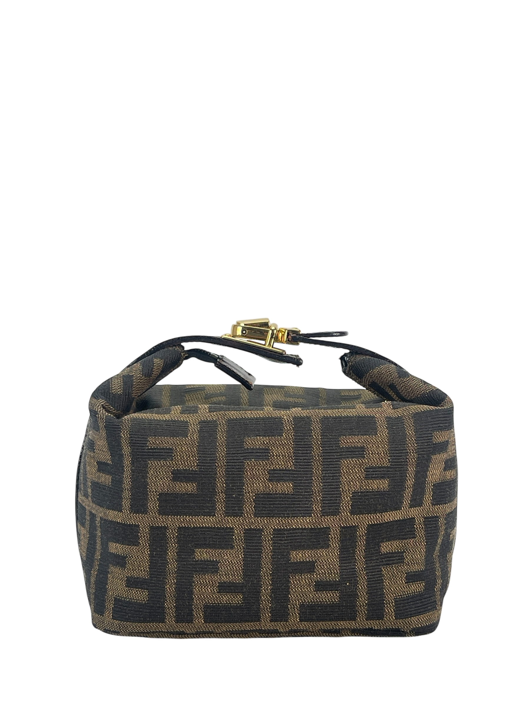 FENDI - Zucca Brown Jacquard Mini Vanity Pouch Bag