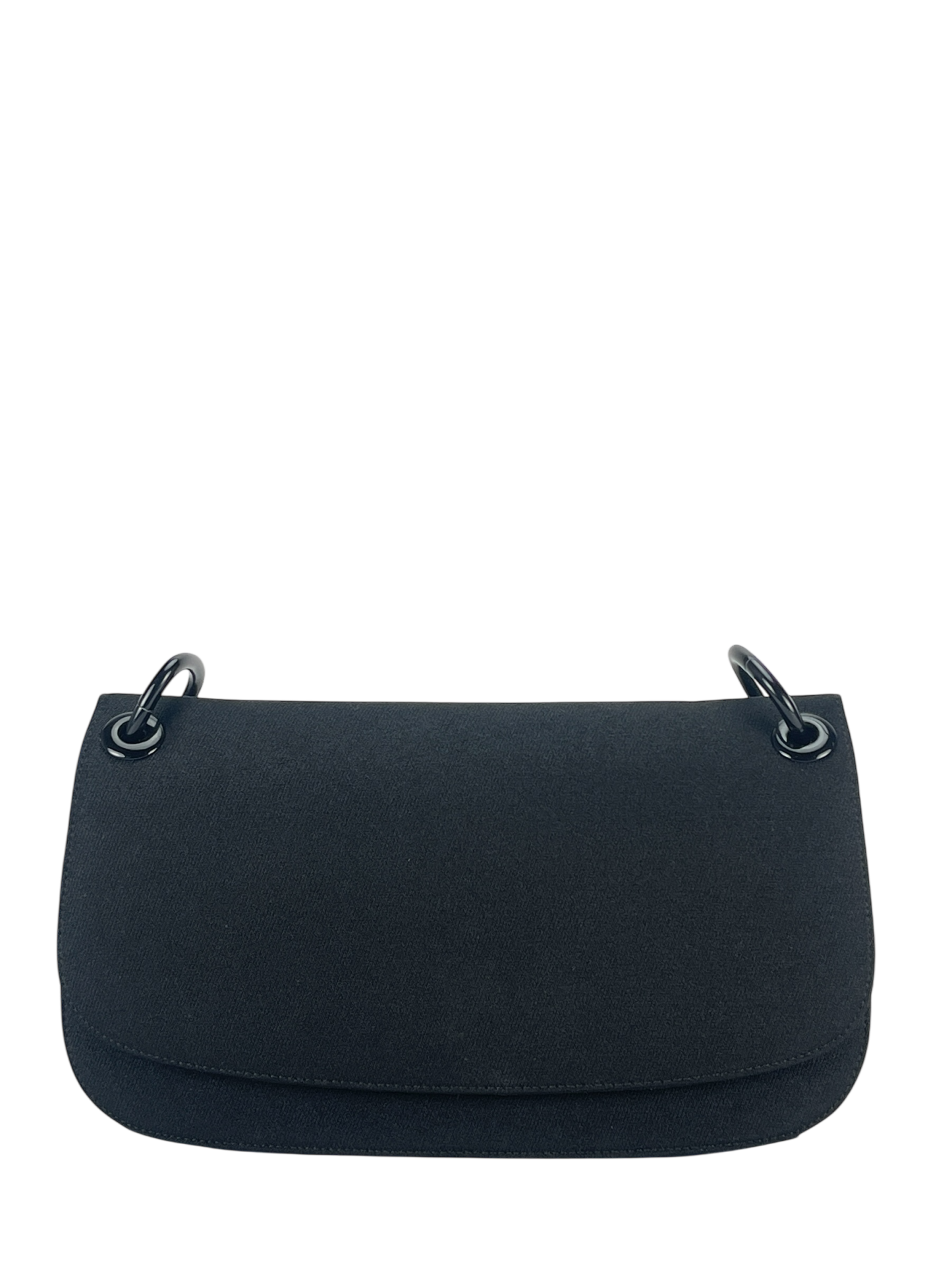 PRADA - Black Nylon Plastic Chain Shoulder Bag