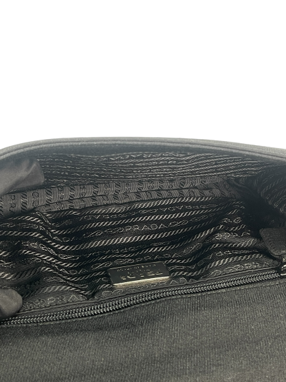 PRADA - Black Nylon Plastic Chain Shoulder Bag 