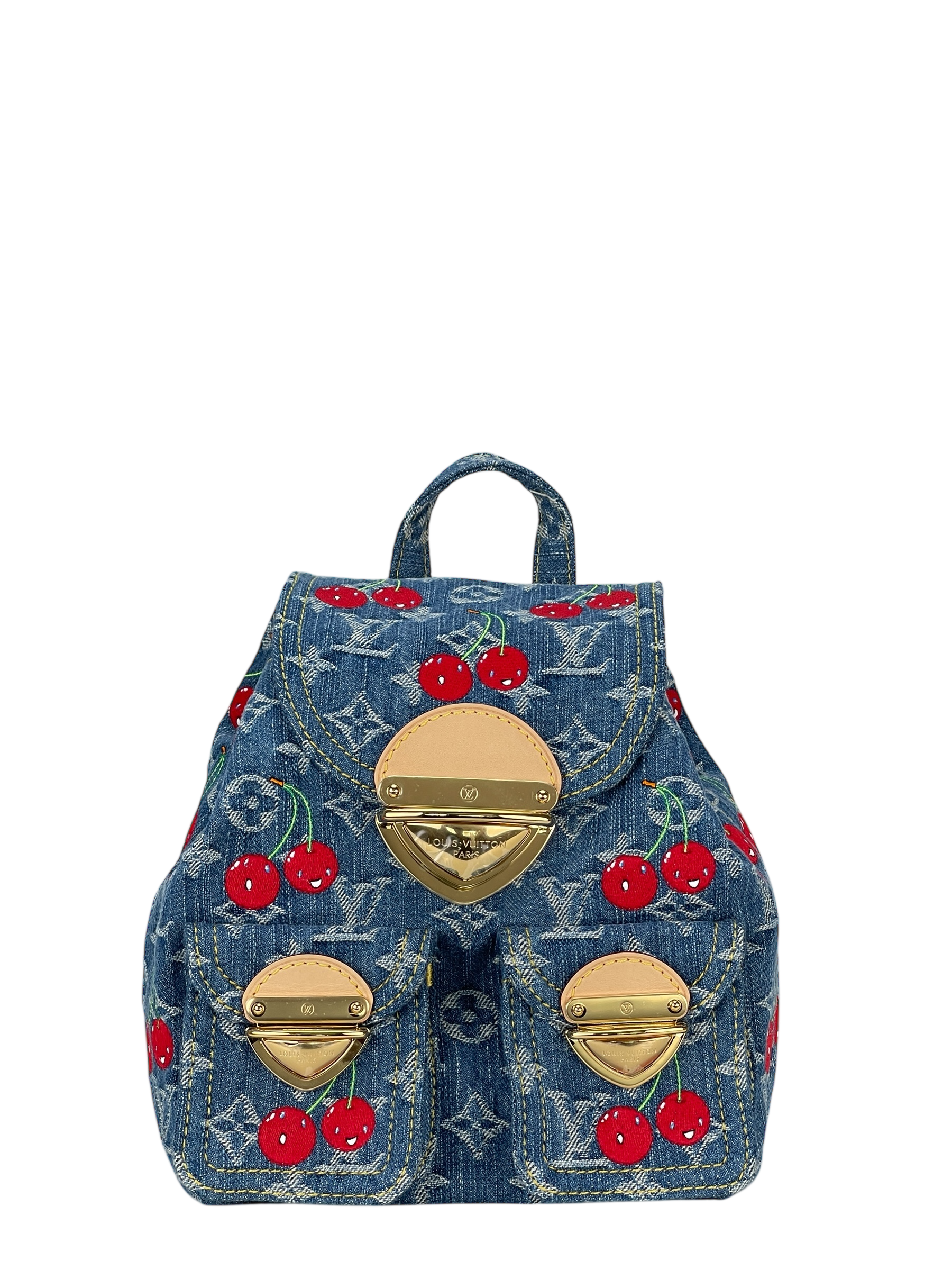 LOUIS VUITTON - LV x TM Zaino Venice NM Monogram Cherry Denim Backpack