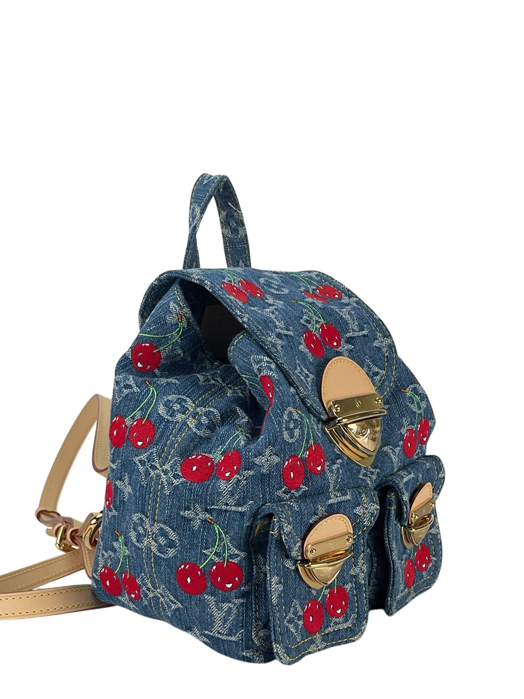LOUIS VUITTON - LV x TM Zaino Venice NM Monogram Cherry Denim Backpack