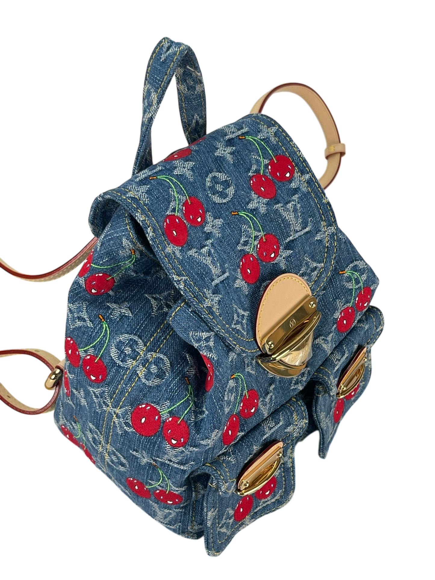 LOUIS VUITTON - LV x TM Zaino Venice NM Monogram Cherry Denim Backpack