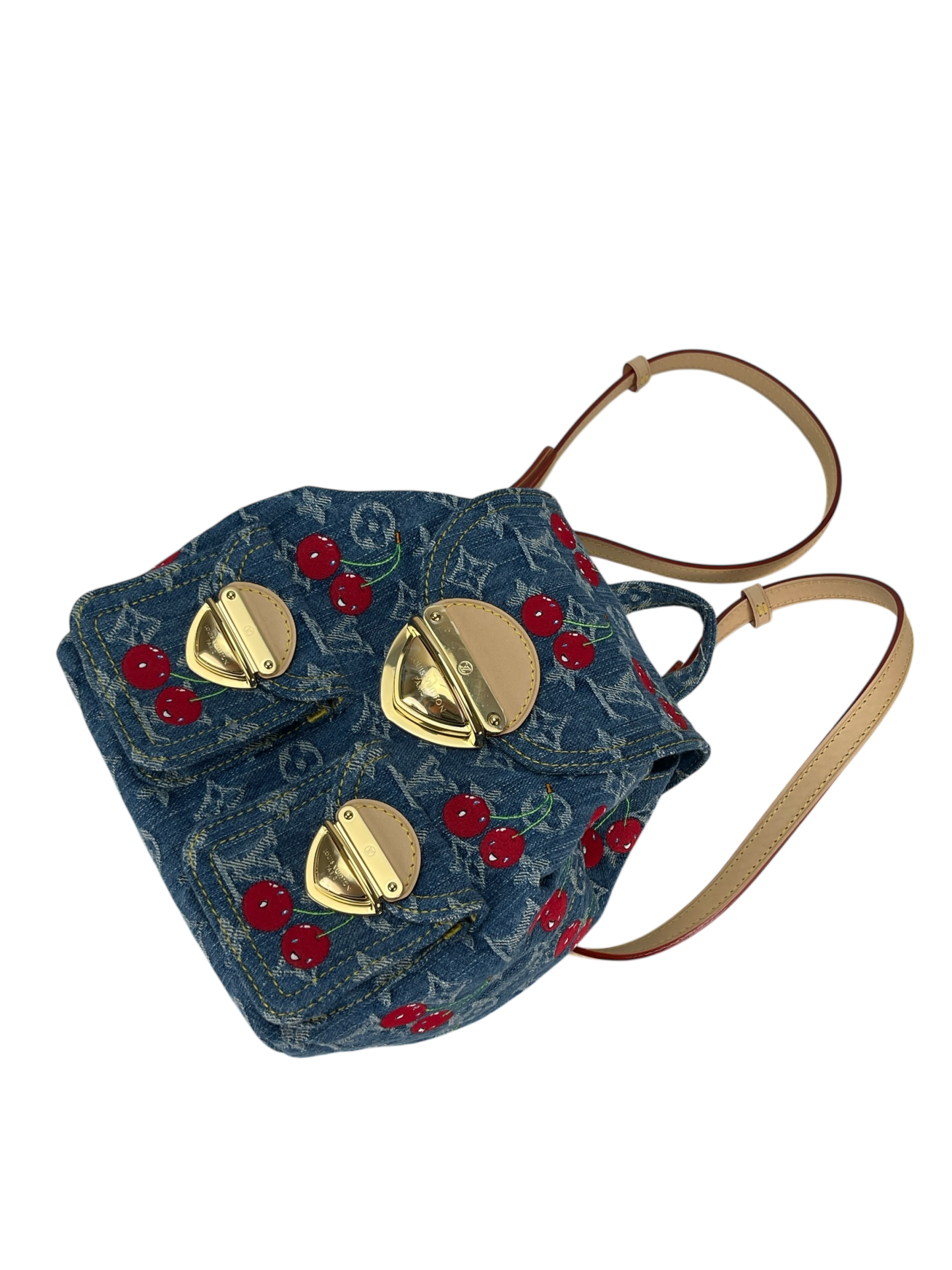 LOUIS VUITTON - LV x TM Zaino Venice NM Monogram Cherry Denim Backpack