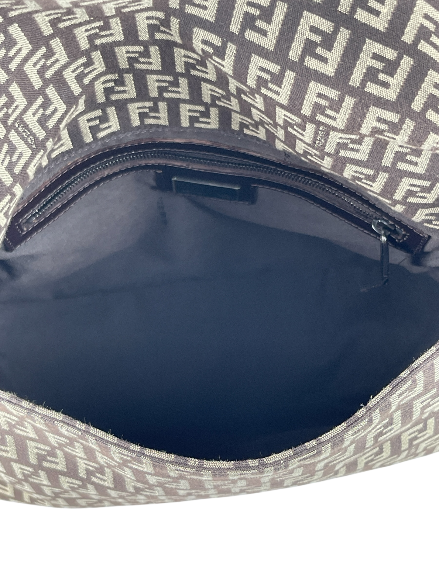FENDI - Brown Canvas Mamma Baguette Handbag Gold Hardware