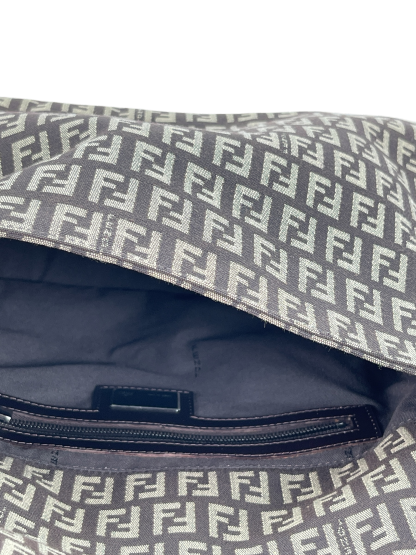 FENDI - Brown Canvas Mamma Baguette Handbag Gold Hardware