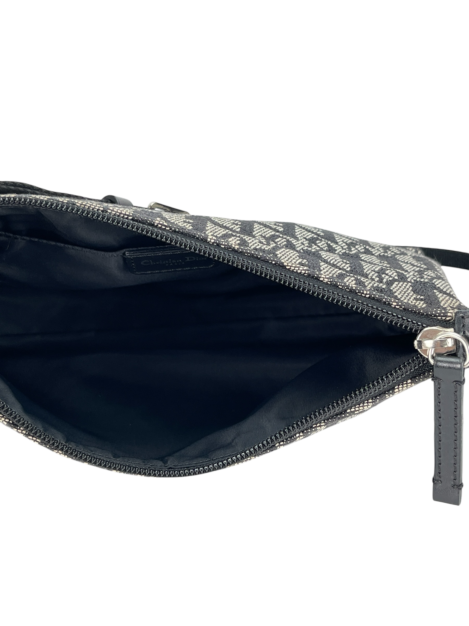 CHRISTIAN DIOR - Black Diorissimo Pochette Shoulder Bag