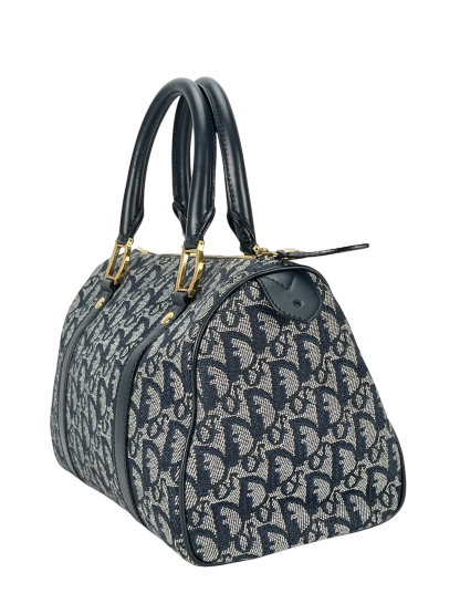 CHRISTIAN DIOR - Navy Trotter Boston Travel Bag