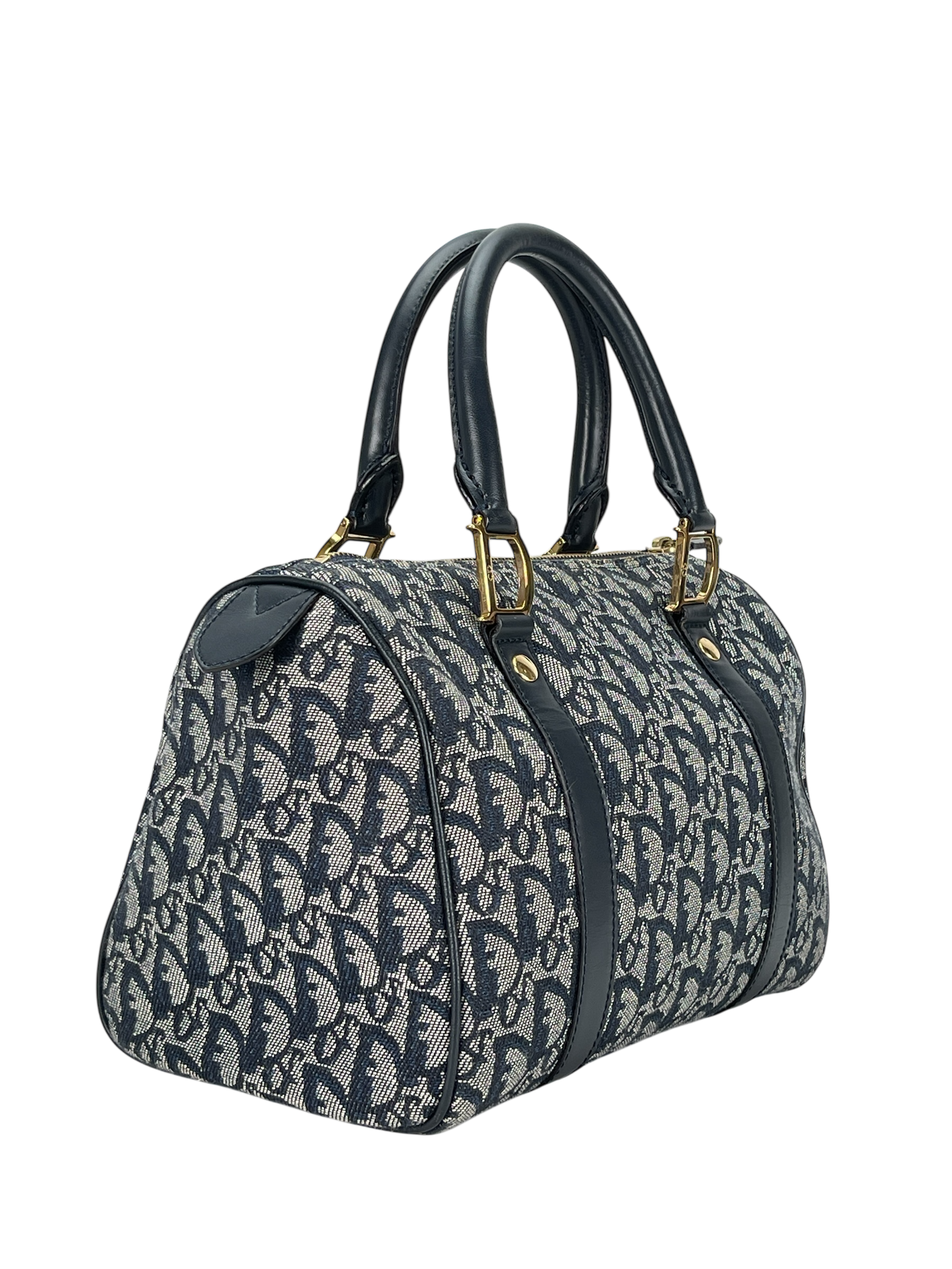CHRISTIAN DIOR - Navy Trotter Boston Travel Bag