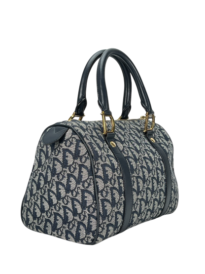 CHRISTIAN DIOR - Navy Trotter Boston Travel Bag