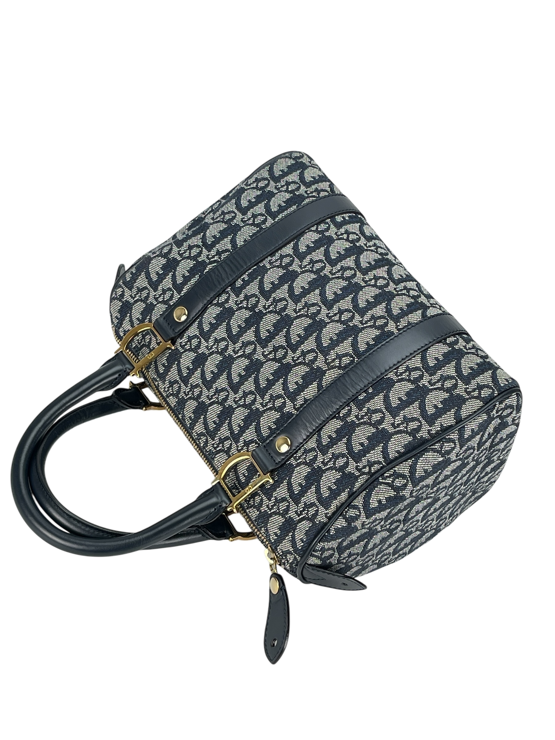 CHRISTIAN DIOR - Navy Trotter Boston Travel Bag