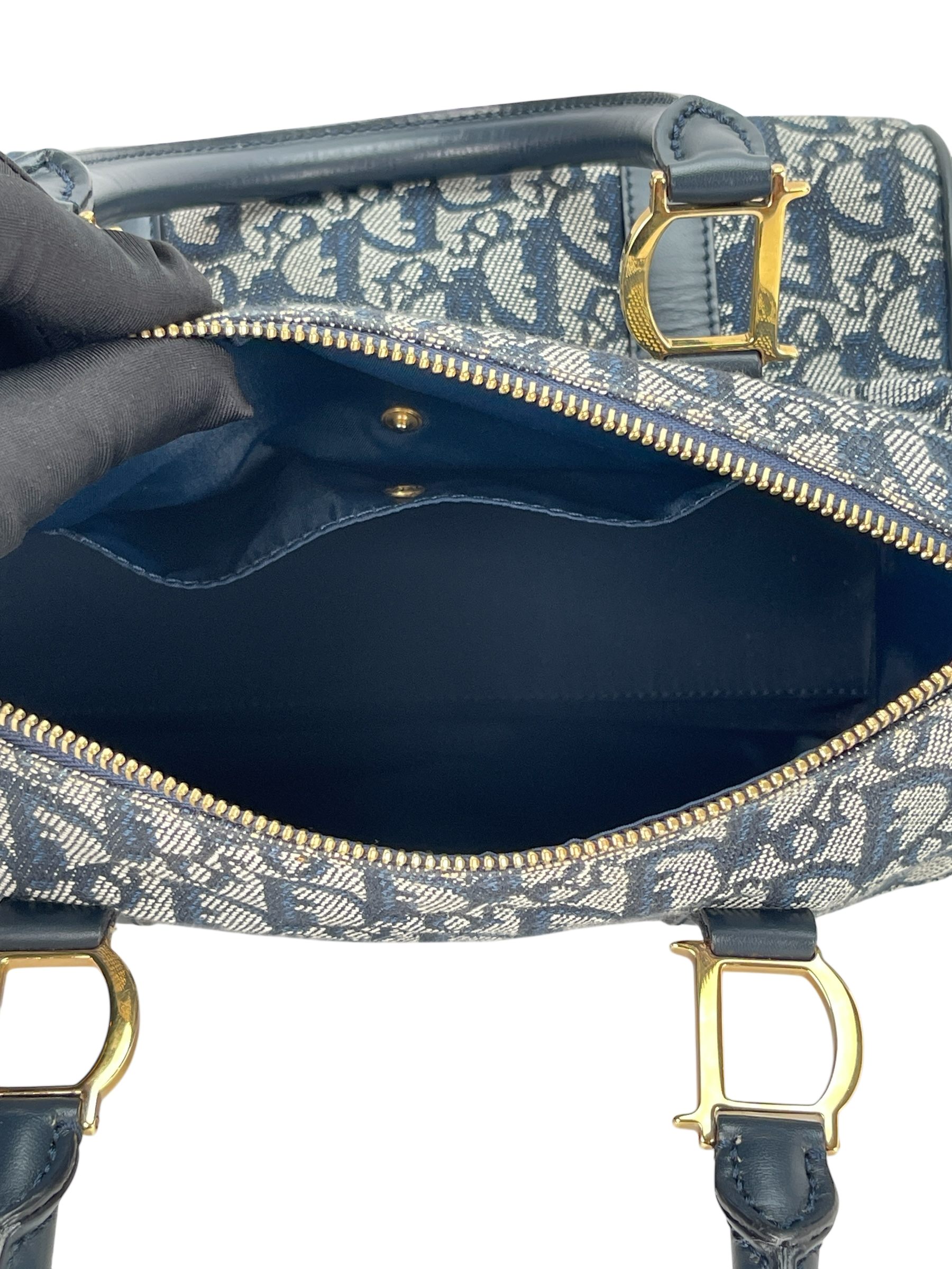 CHRISTIAN DIOR - Navy Trotter Boston Travel Bag