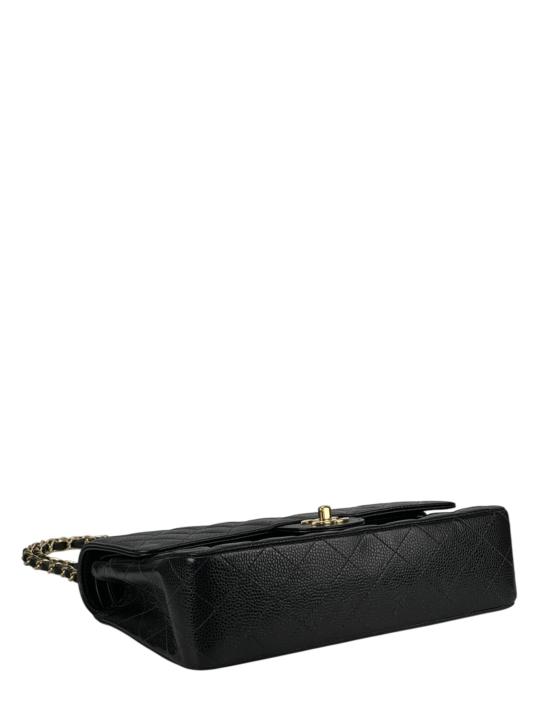 CHANEL - Medium Classic Double Flap Bag Black Caviar Gold Hardware (CF25)