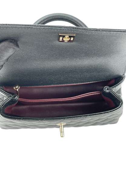 CHANEL - Coco Handle 24 XS Black Caviar 2Way Gold Hardware