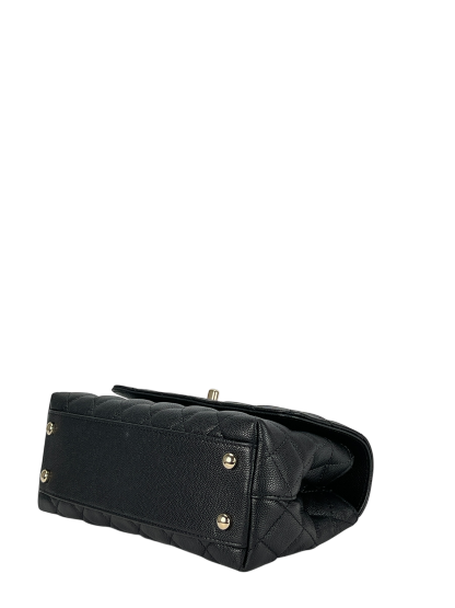 CHANEL - Coco Handle 24 XS Black Caviar 2Way Gold Hardware