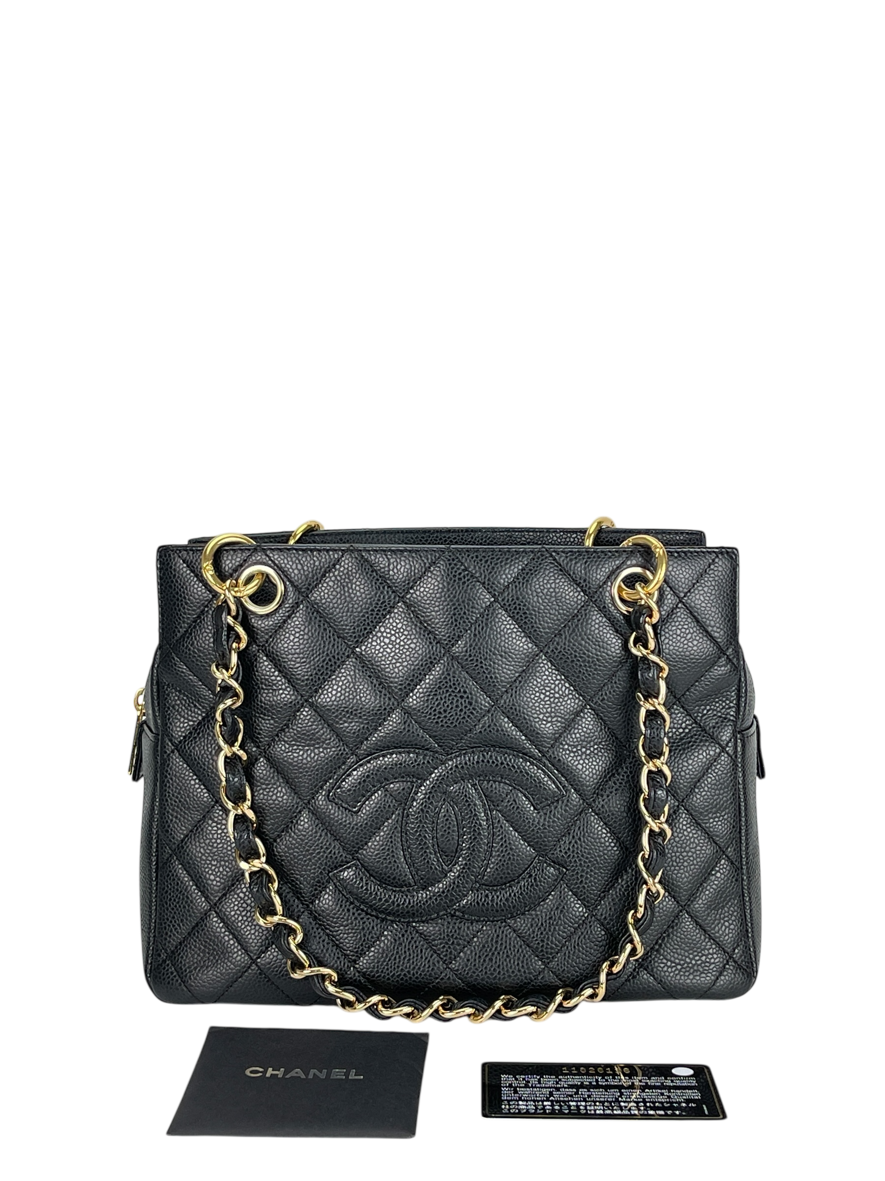 CHANEL - Black Caviar Petite  PST Tote Bag