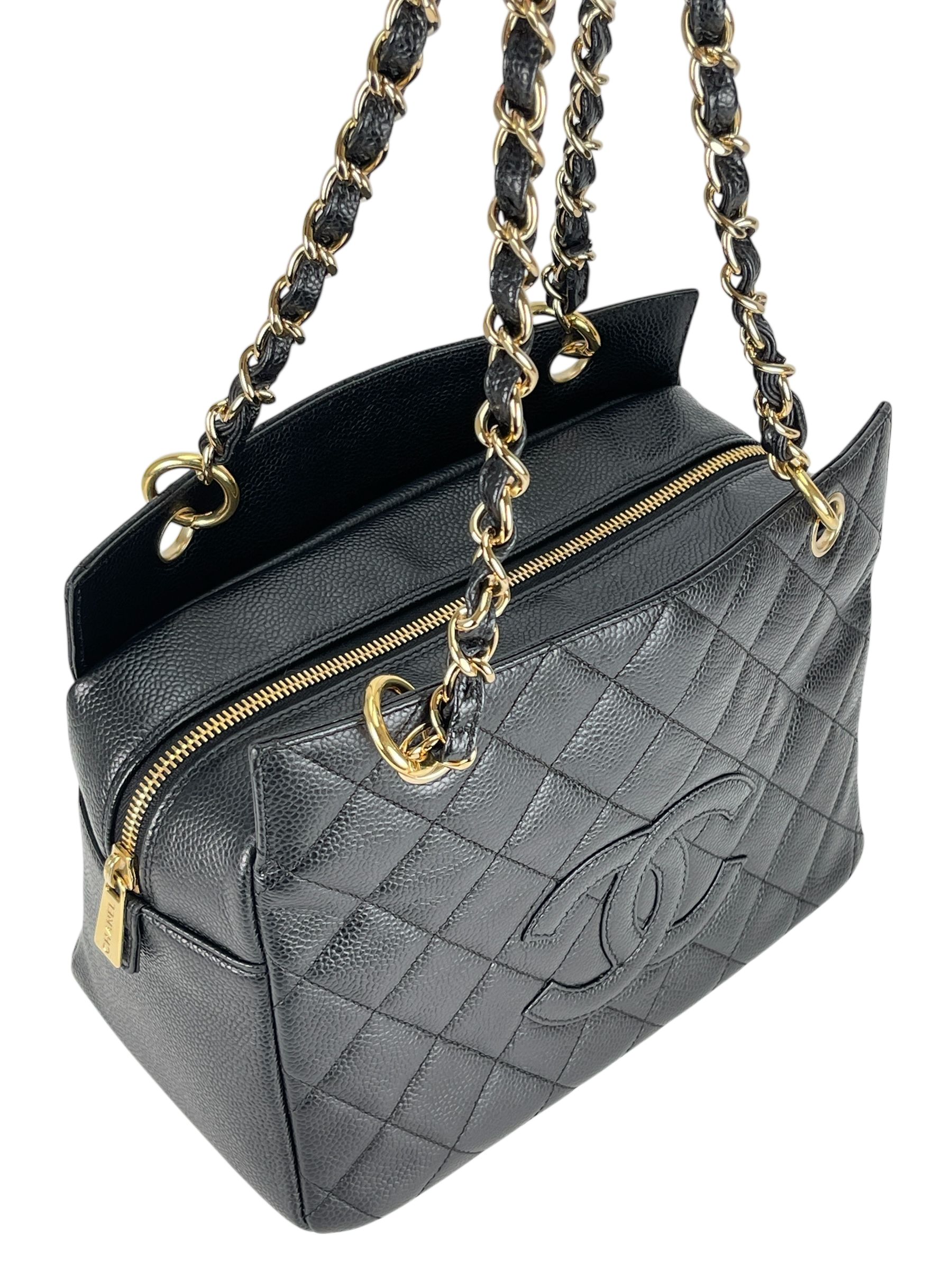 CHANEL - Black Caviar Petite  PST Tote Bag