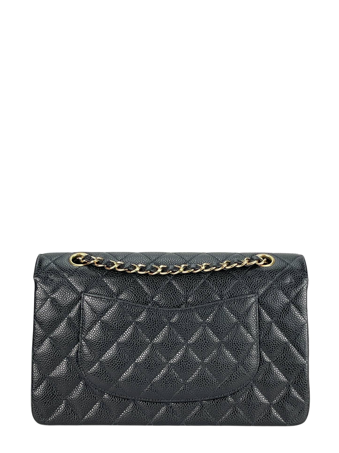 CHANEL - Medium Classic Double Flap Bag Black Caviar Gold Hardware (CF25)