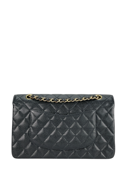 CHANEL - Medium Classic Double Flap Bag Black Caviar Gold Hardware (CF25)