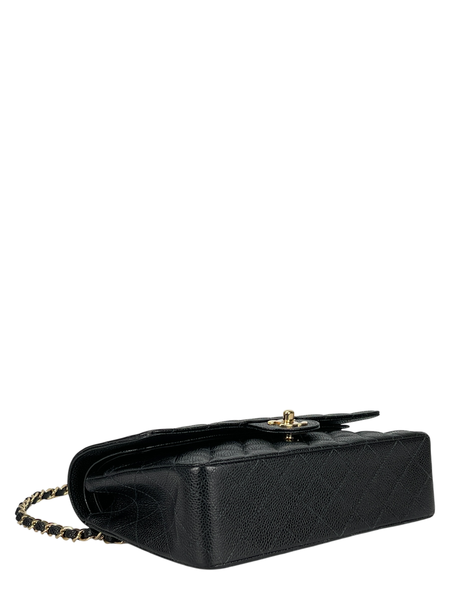 CHANEL - Medium Classic Double Flap Bag Black Caviar Gold Hardware (CF25)