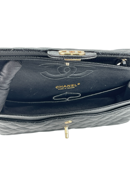 CHANEL - Medium Classic Double Flap Bag Black Caviar Gold Hardware (CF25)
