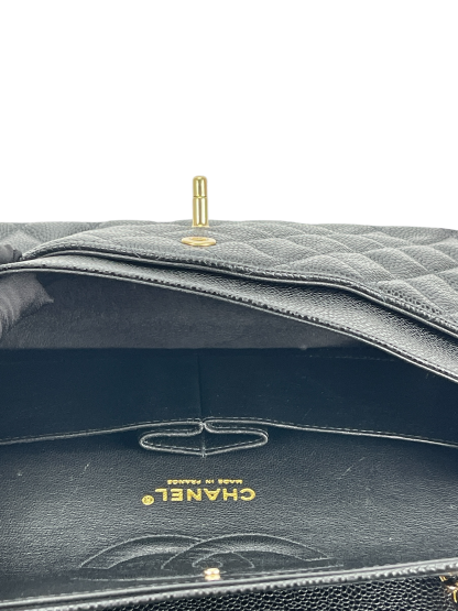 CHANEL - Medium Classic Double Flap Bag Black Caviar Gold Hardware (CF25)