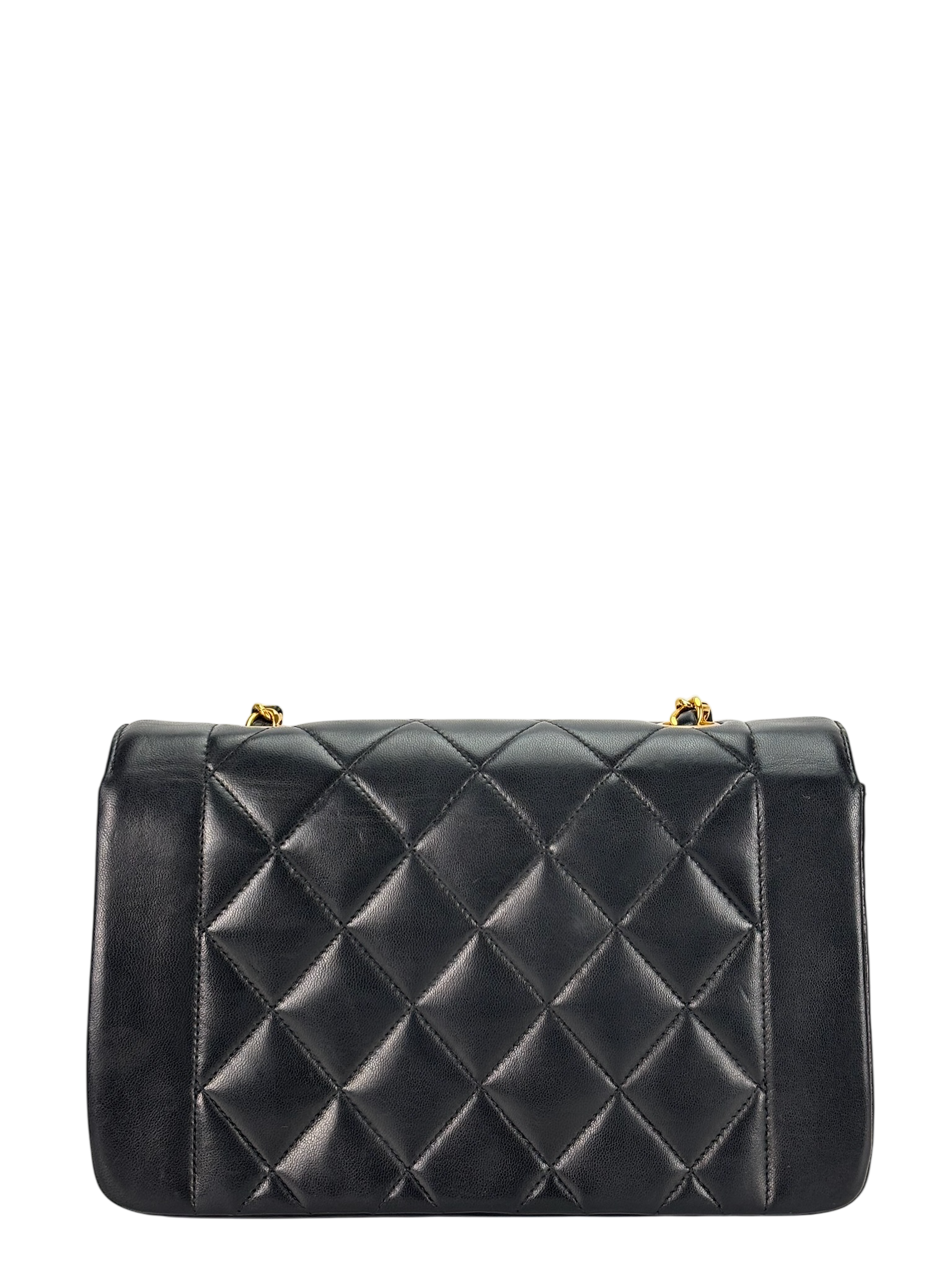 CHANEL - Black Lambskin Small Diana Shoulder Bag