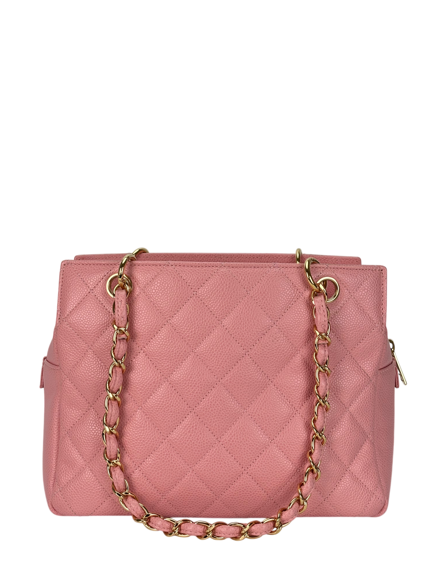CHANEL - Pink Caviar Petite Timeless Tote PTT Chain Gold Hardware