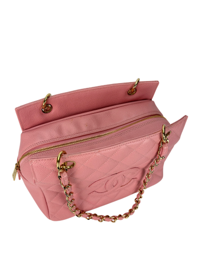 CHANEL - Pink Caviar Petite Timeless Tote PTT Chain Gold Hardware