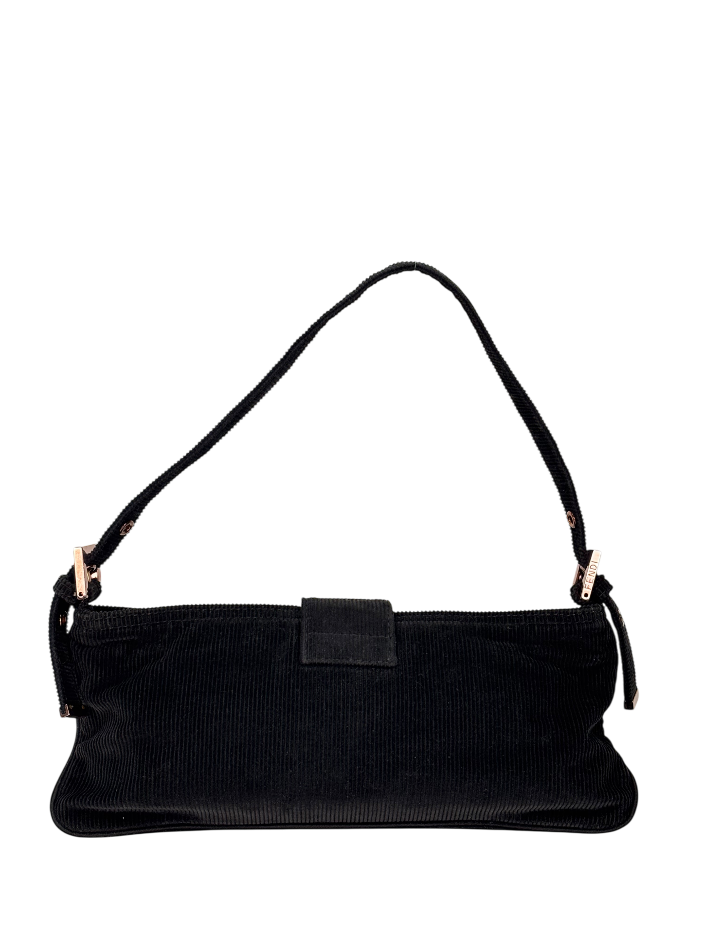 FENDI - Black Mamma Bucket Corduroy Shoulder Bag