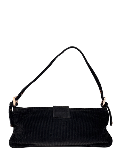 FENDI - Black Mamma Bucket Corduroy Shoulder Bag