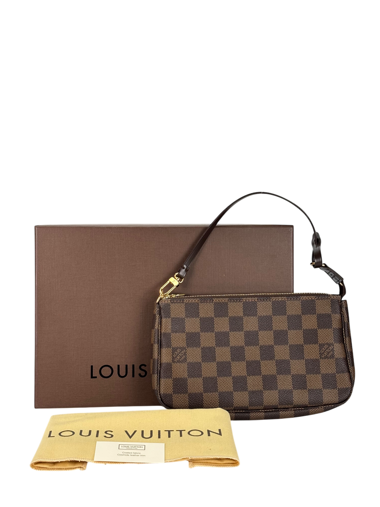 LOUIS VUITTON - Damier Pochette Accessory Pouch Hand Bag Ebene