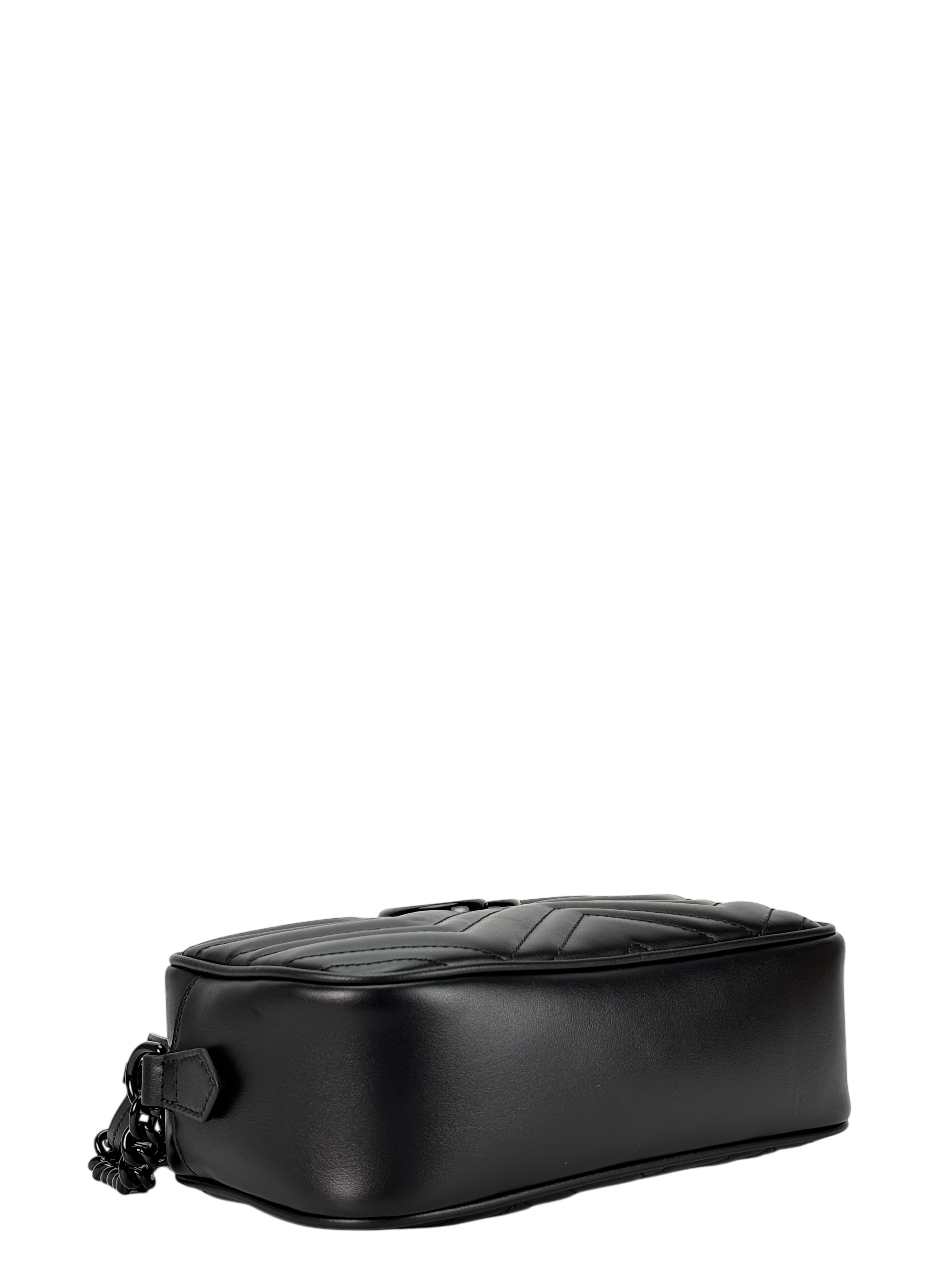 GUCCI - Black GG Marmont Camera Bag