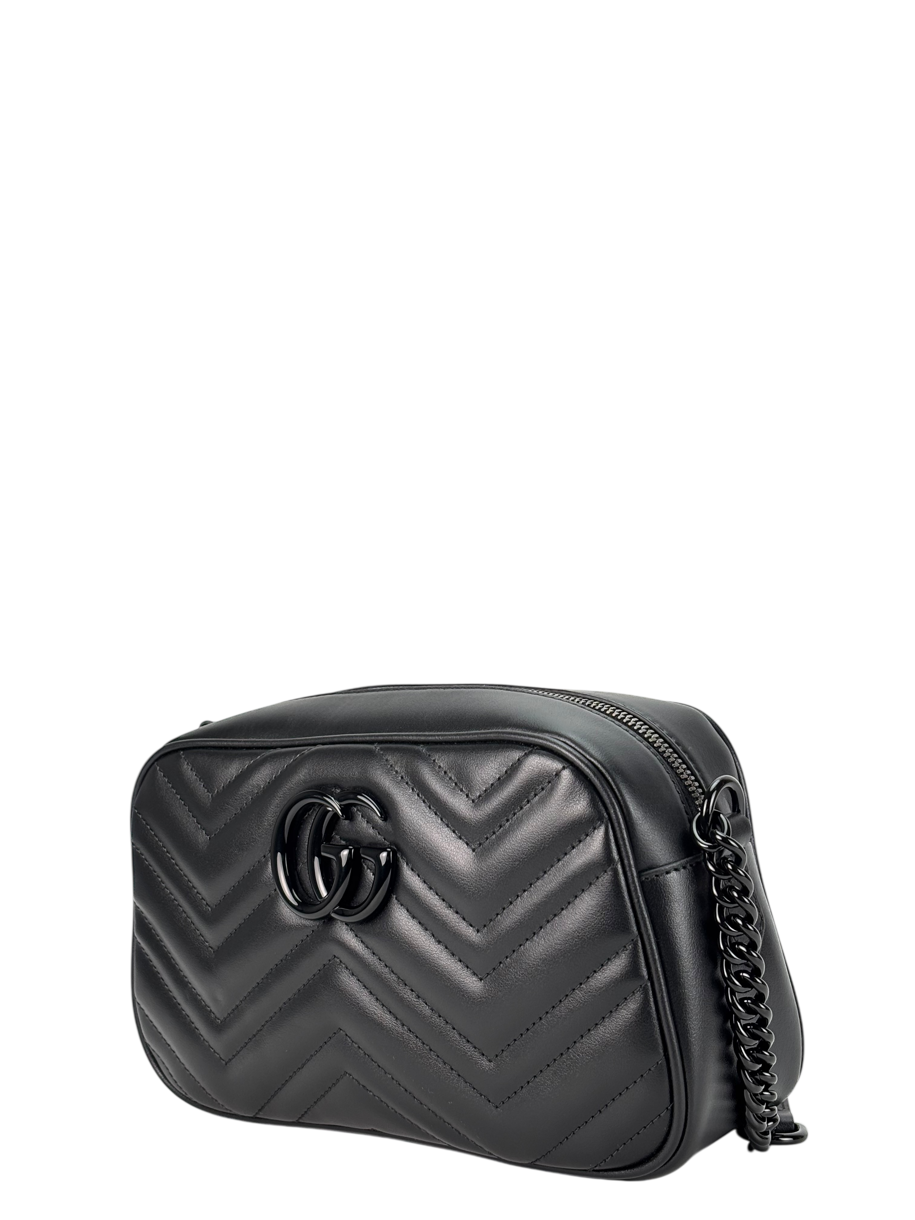 GUCCI - Black GG Marmont Camera Bag