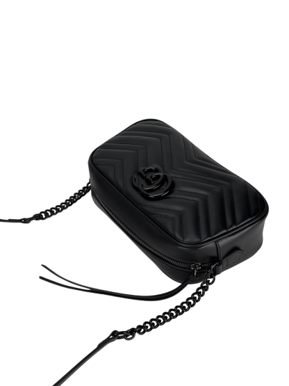 GUCCI - Black GG Marmont Camera Bag