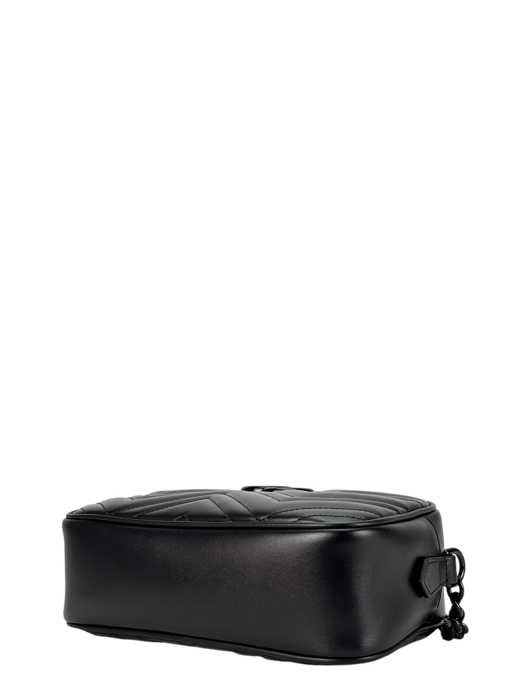 GUCCI - Black GG Marmont Camera Bag