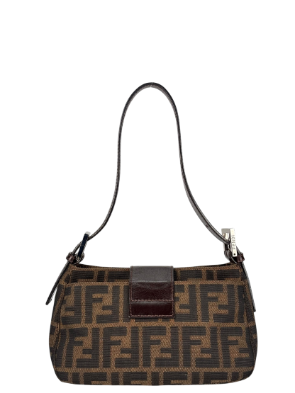 FENDI - Brown Zucca Mini Mamma Baguette Shoulder Bag 