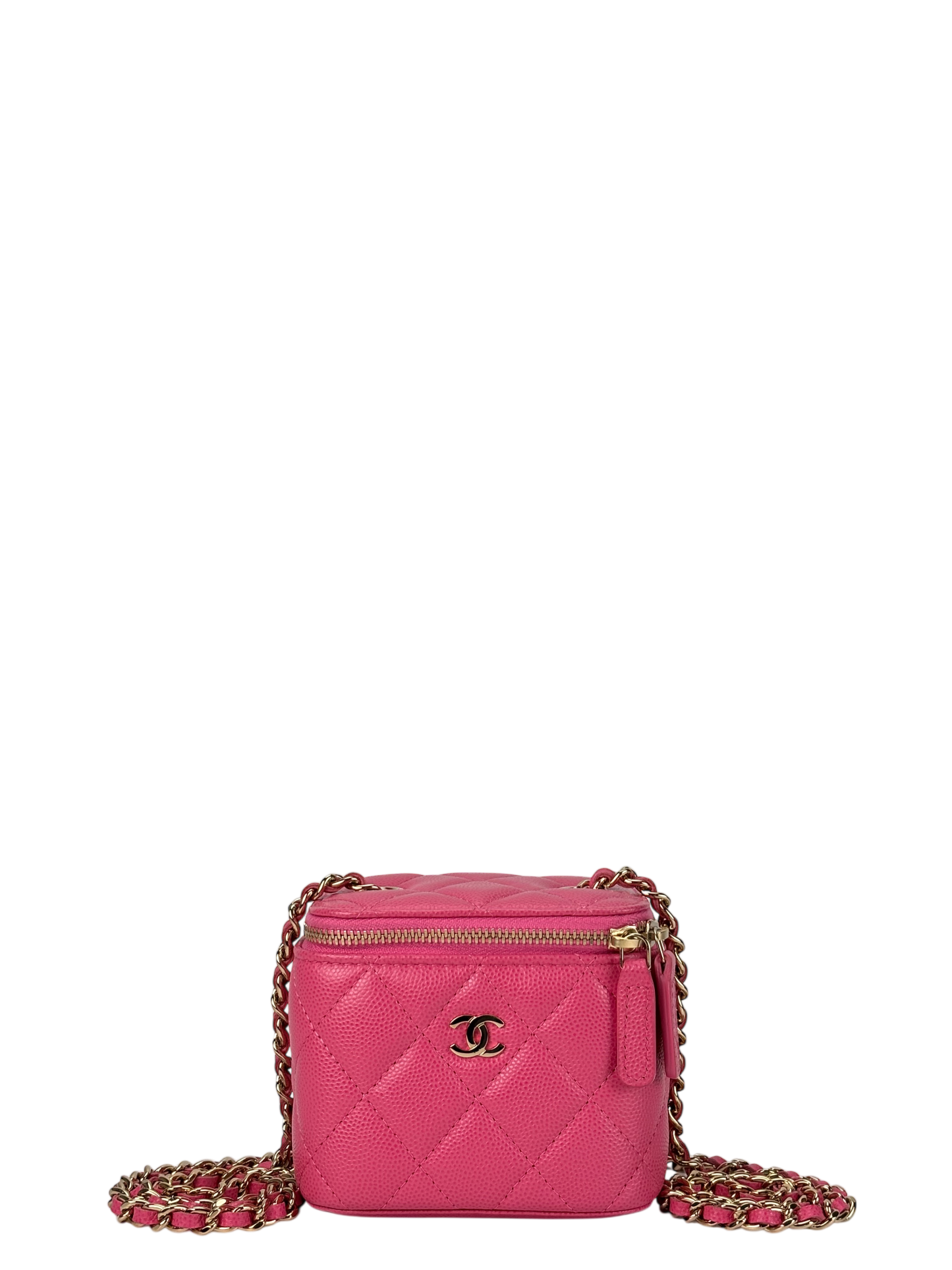CHANEL - Pink Caviar Mini Vanity Case Chain Bag
