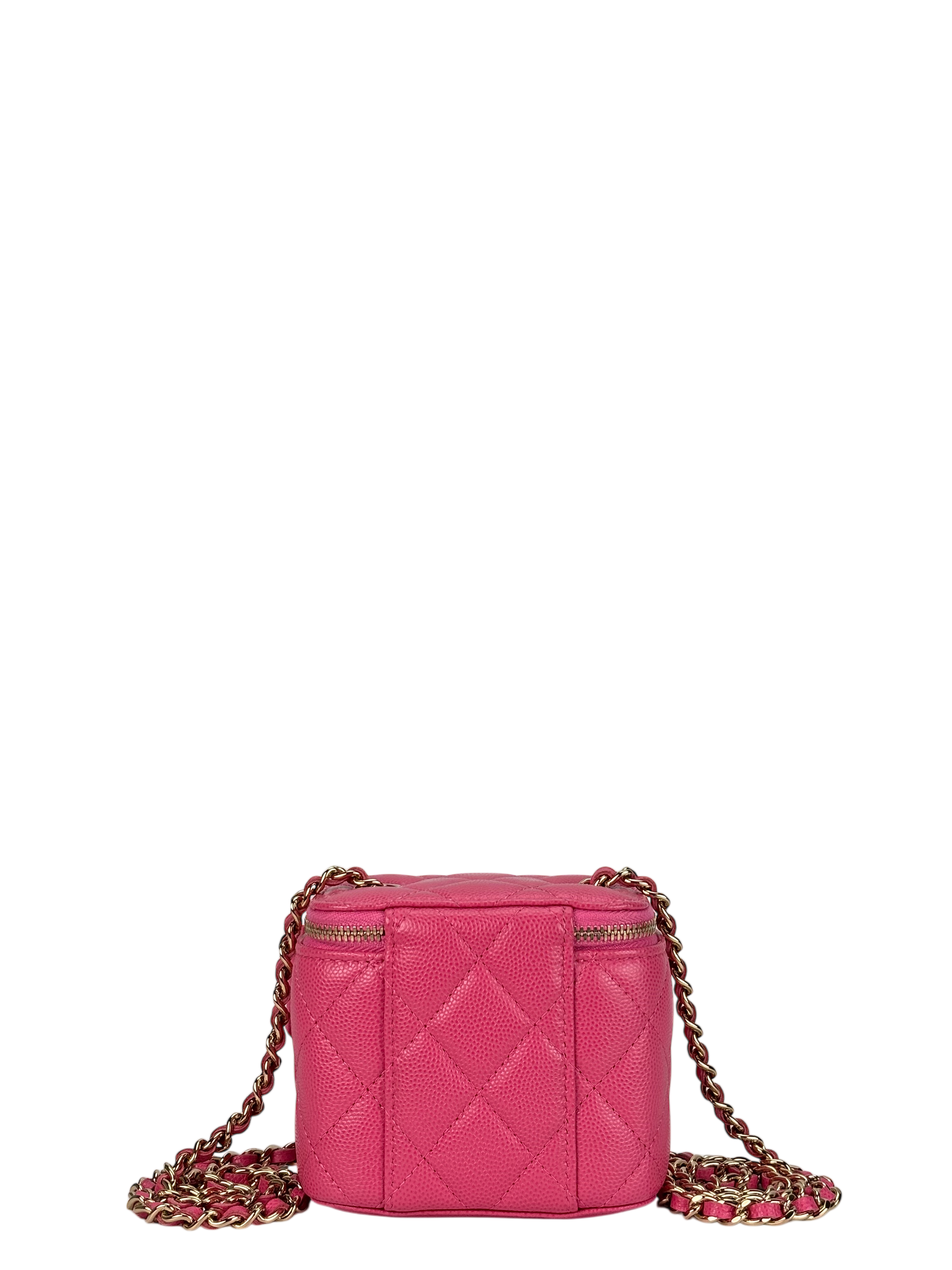 CHANEL - Pink Caviar Mini Vanity Case Chain Bag