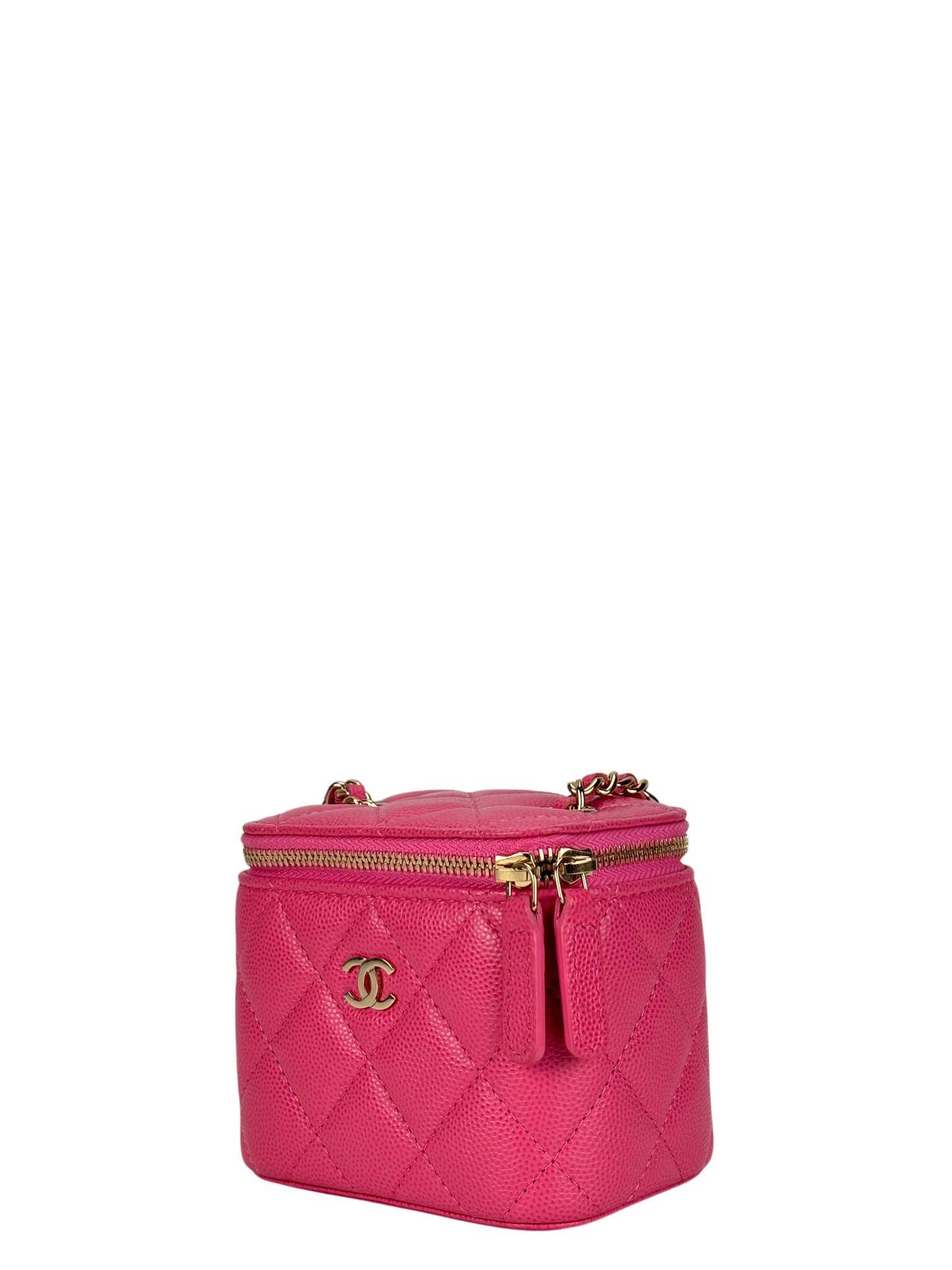 CHANEL - Pink Caviar Mini Vanity Case Chain Bag