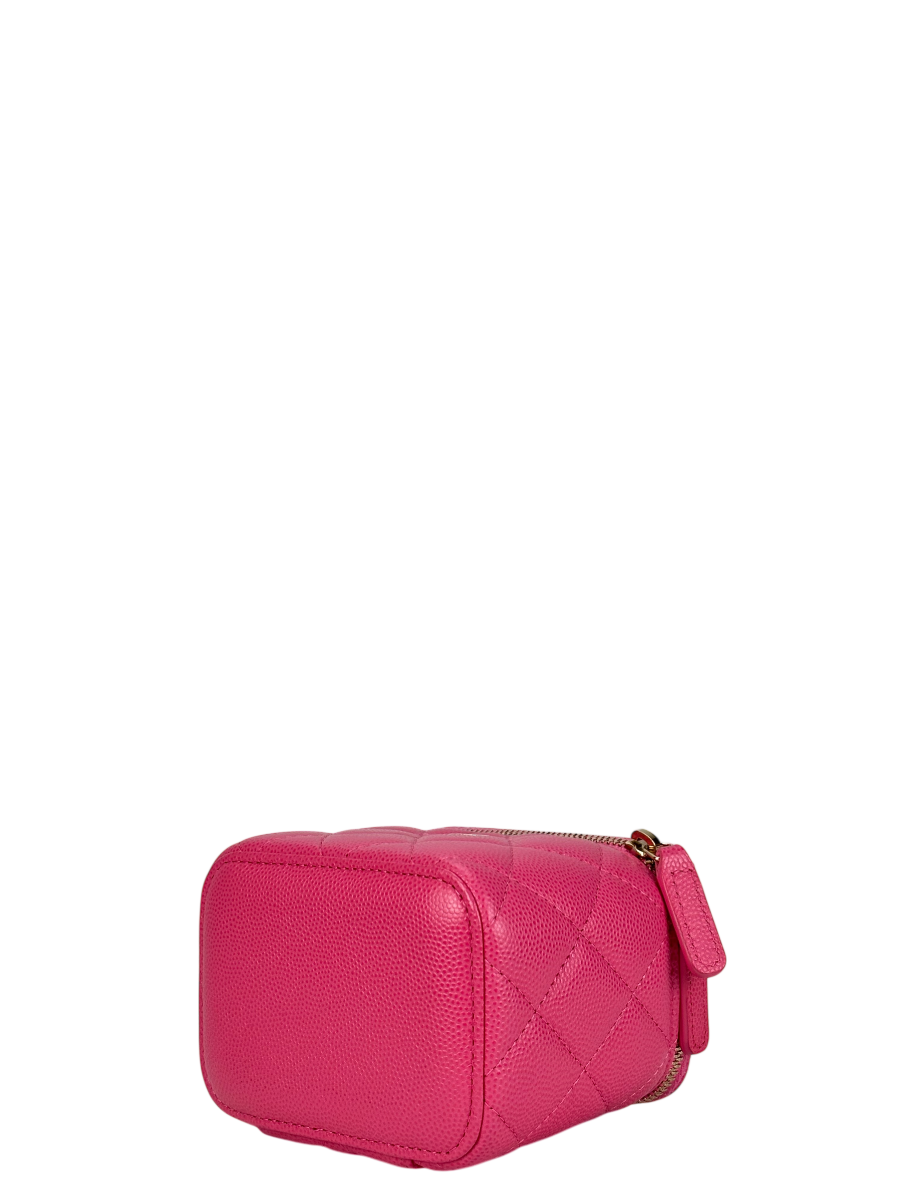 CHANEL - Pink Caviar Mini Vanity Case Chain Bag