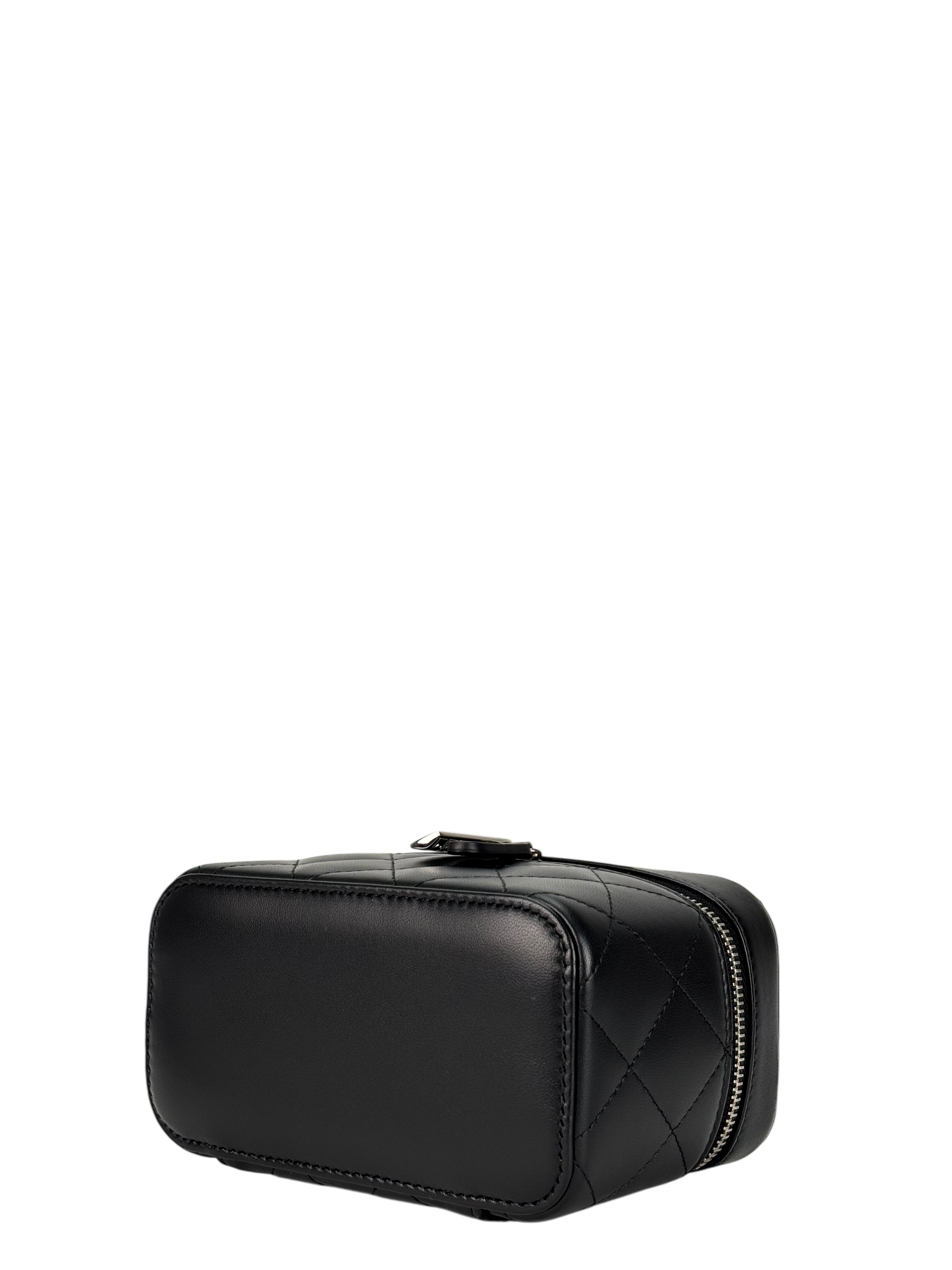 CHANEL - Black Lambskin Accessory Case SHW
