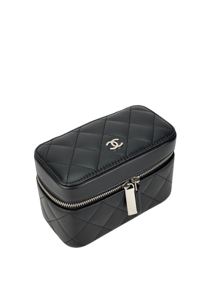 CHANEL - Black Lambskin Accessory Case SHW