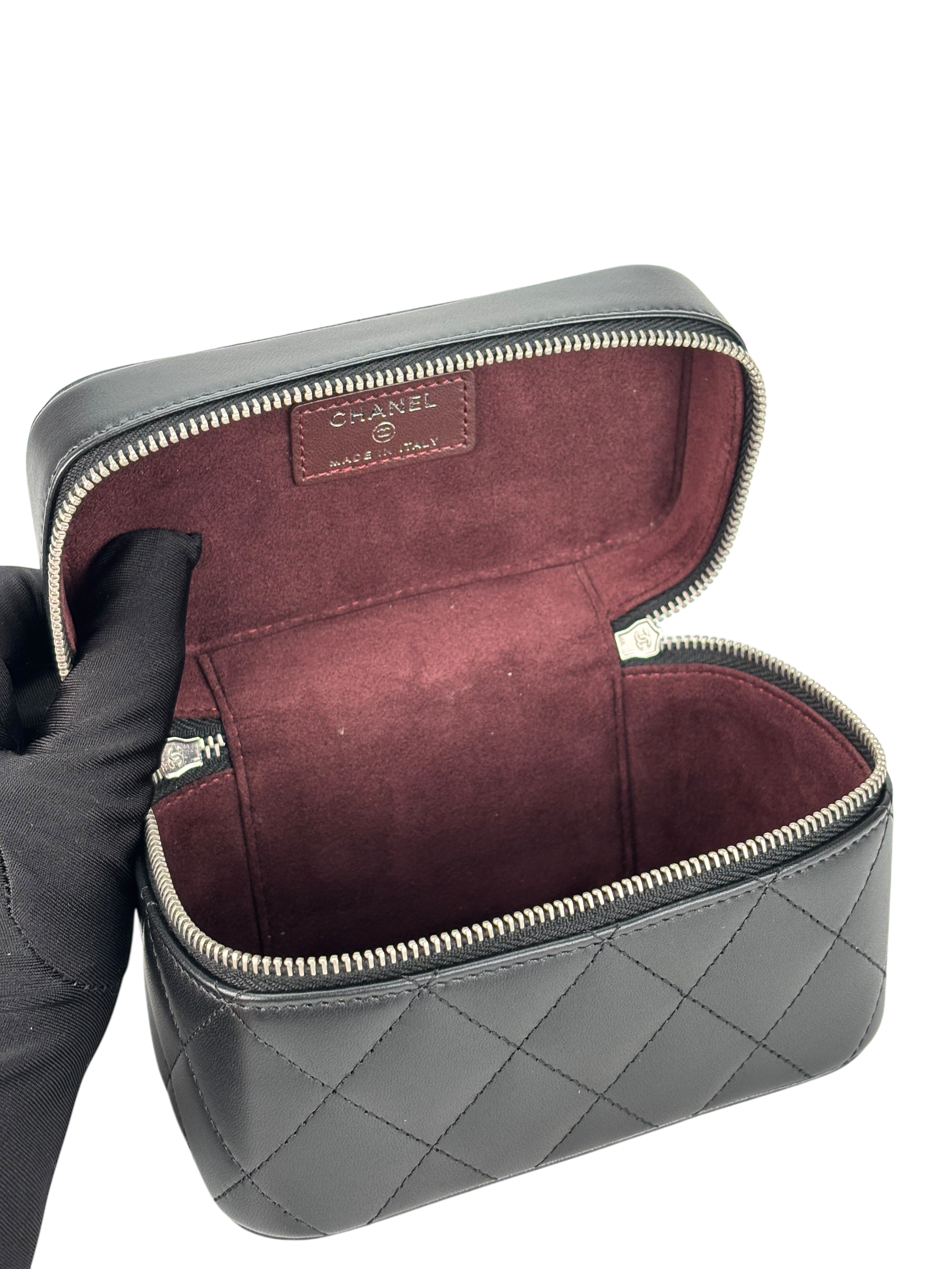 CHANEL - Black Lambskin Accessory Case SHW