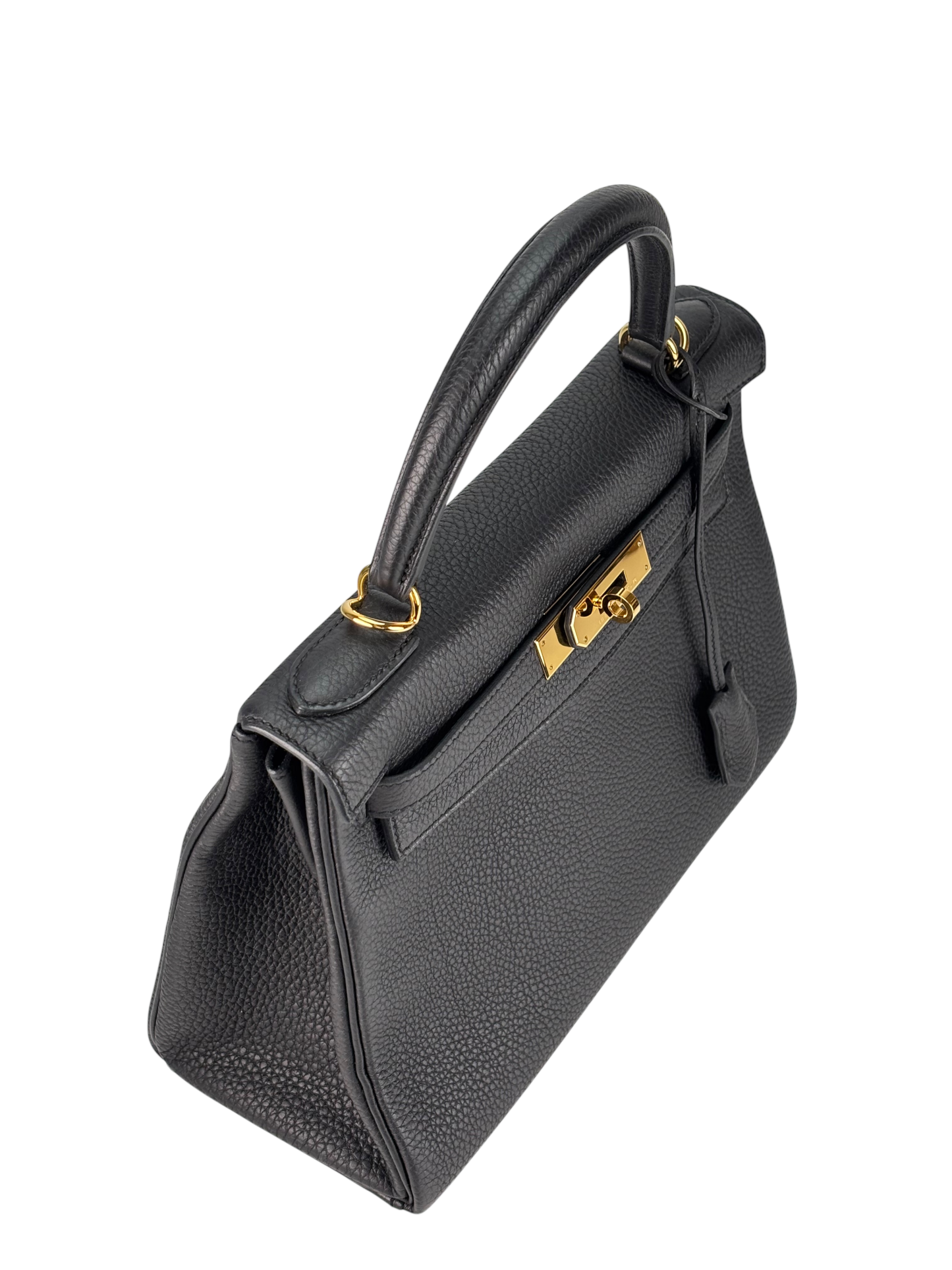 HERMES - Kelly 28 Black Togo Gold Hardware